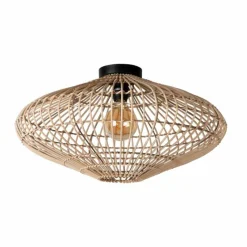 Style Boho-Chic-Luminaires Lucide Plafonnier Lucide MAGALI Noir, 1 lumière
