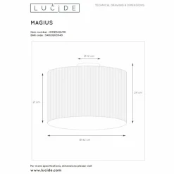 Luminaires Scandinaves-Luminaires Lucide Plafonnier Lucide MAGIUS Noir, 1 lumière