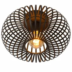 Lampes Vintages & Rétros-Luminaires Lucide Plafonnier Lucide MANUELA Noir, 1 lumière