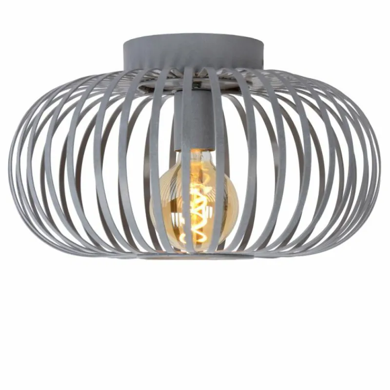 Luminaires Scandinaves-Luminaires Lucide Plafonnier Lucide MANUELA Gris, 1 lumière