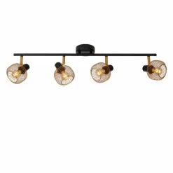 Lampes Dorées-Luminaires Lucide Plafonnier Lucide MAREN Or, Laiton, Noir, 4 lumières
