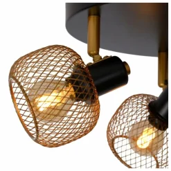 Lampes Dorées-Luminaires Lucide Plafonnier Lucide MAREN Or, Laiton, Noir, 3 lumières