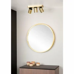 Lampes Dorées-Luminaires Lucide Plafonnier Lucide NIGEL LED Or, Laiton, 3 lumières