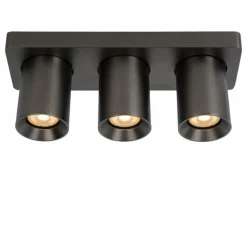 Luminaires Lucide Plafonnier Lucide NIGEL LED Acier inoxydable, Noir, 3 lumières* Éclairage Led