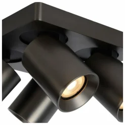 Luminaires Lucide Plafonnier Lucide NIGEL LED Acier inoxydable, Noir, 4 lumières* Éclairage Led