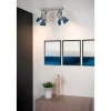 Luminaires Lucide Plafonnier Lucide PICTO Bleu, Gris, 2 lumières* Plafonniers