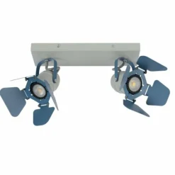 Luminaires Lucide Plafonnier Lucide PICTO Bleu, Gris, 2 lumières* Plafonniers