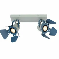 Luminaires Lucide Plafonnier Lucide PICTO Bleu, Gris, 2 lumières* Plafonniers