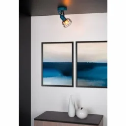 Luminaires Lucide Plafonnier Lucide Pola Bleu, Noir, 1 lumière* Plafonniers