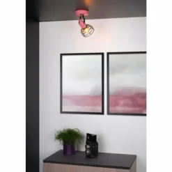 Luminaires Lucide Plafonnier Lucide Pola Rose, Noir, 1 lumière* Plafonniers