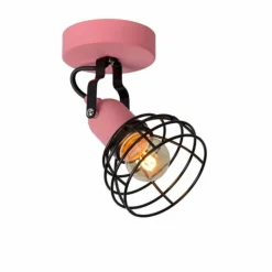 Luminaires Lucide Plafonnier Lucide Pola Rose, Noir, 1 lumière* Plafonniers