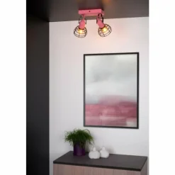 Luminaires Lucide Plafonnier Lucide Pola Rose, Noir, 2 lumières* Plafonniers