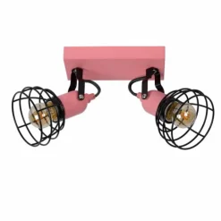 Luminaires Lucide Plafonnier Lucide Pola Rose, Noir, 2 lumières* Plafonniers