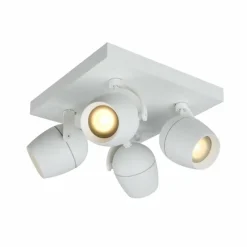 Luminaires Lucide Plafonnier Lucide PRESTON Blanc, 4 lumières* Spots Et Projecteurs