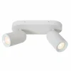 Luminaires Lucide Plafonnier Lucide PUNCH Blanc, 2 lumières* Spots Et Projecteurs