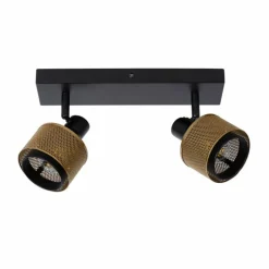 Lampes Dorées-Luminaires Lucide Plafonnier Lucide RAFA Noir, 2 lumières