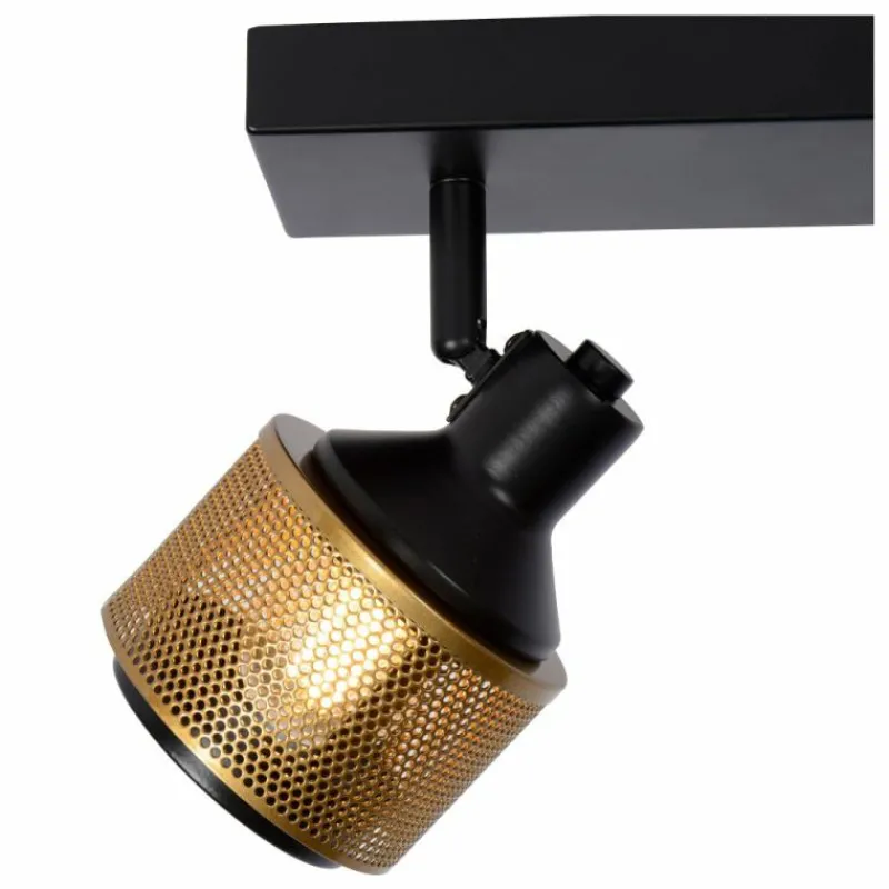 Lampes Dorées-Luminaires Lucide Plafonnier Lucide RAFA Noir, 2 lumières