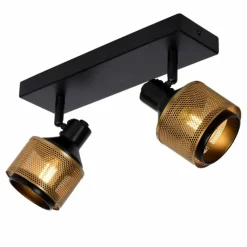 Lampes Dorées-Luminaires Lucide Plafonnier Lucide RAFA Noir, 2 lumières