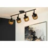 Lampes Dorées-Luminaires Lucide Plafonnier Lucide RAFA Noir, 4 lumières