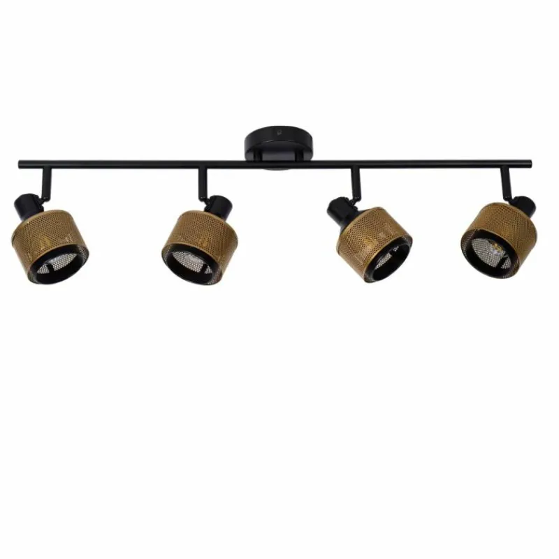 Lampes Dorées-Luminaires Lucide Plafonnier Lucide RAFA Noir, 4 lumières