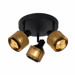 Lampes Dorées-Luminaires Lucide Plafonnier Lucide RAFA Noir, 3 lumières