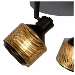 Lampes Dorées-Luminaires Lucide Plafonnier Lucide RAFA Noir, 3 lumières