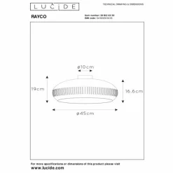 Lampes Vintages & Rétros-Luminaires Lucide Plafonnier Lucide RAYCO Gris, 1 lumière