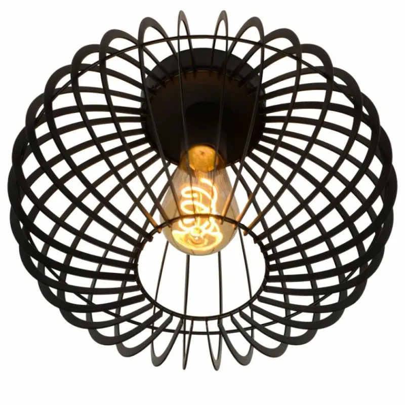 Luminaires Scandinaves-Luminaires Lucide Plafonnier Lucide REDA Noir, 1 lumière