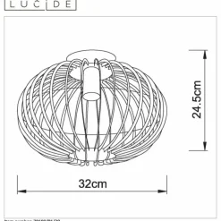 Luminaires Scandinaves-Luminaires Lucide Plafonnier Lucide REDA Noir, 1 lumière