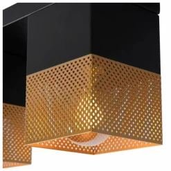 Lampes Dorées-Luminaires Lucide Plafonnier Lucide RENATE Noir, 2 lumières