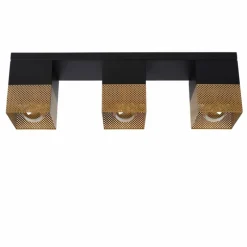 Lampes Dorées-Luminaires Lucide Plafonnier Lucide RENATE Noir, 3 lumières