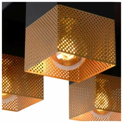 Lampes Dorées-Luminaires Lucide Plafonnier Lucide RENATE Noir, 4 lumières