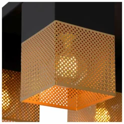 Lampes Dorées-Luminaires Lucide Plafonnier Lucide RENATE Noir, 4 lumières