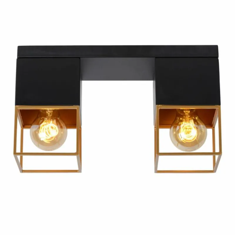 Lampe Turque-Luminaires Lucide Plafonnier Lucide RIXT Noir, 2 lumières
