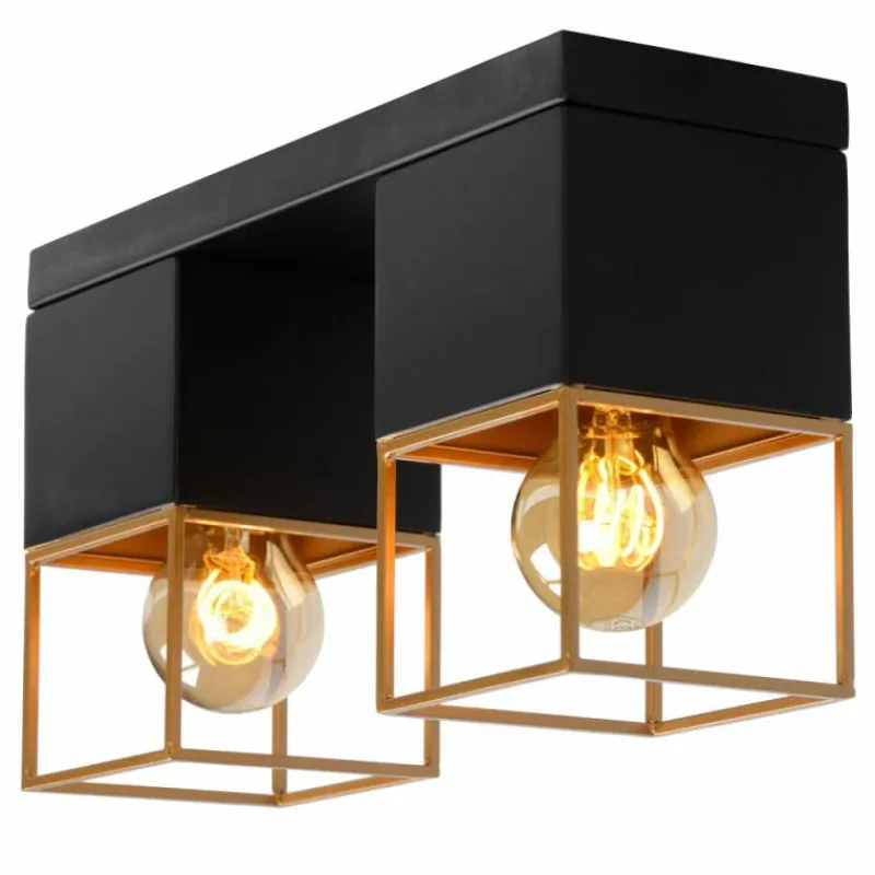 Lampe Turque-Luminaires Lucide Plafonnier Lucide RIXT Noir, 2 lumières