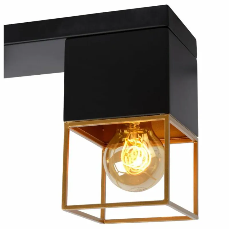Lampe Turque-Luminaires Lucide Plafonnier Lucide RIXT Noir, 2 lumières