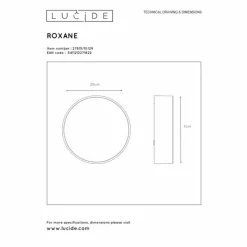 Luminaires Lucide Plafonnier Lucide ROXANE LED Anthracite, 1 lumière* Éclairage Led