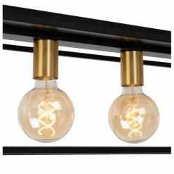 Lampes Dorées-Luminaires Lucide Plafonnier Lucide RUBEN Or, Laiton, Noir, 4 lumières