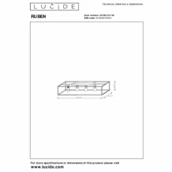 Lampes Dorées-Luminaires Lucide Plafonnier Lucide RUBEN Or, Laiton, Noir, 4 lumières