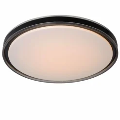 Suspension Verre Fumé-Luminaires Lucide Plafonnier Lucide SILAS LED Noir, 1 lumière