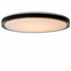 Suspension Verre Fumé-Luminaires Lucide Plafonnier Lucide SILAS LED Noir, 1 lumière
