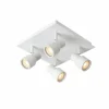 Luminaires Rustiques-Luminaires Lucide Plafonnier Lucide SIRENE LED Blanc, 4 lumières
