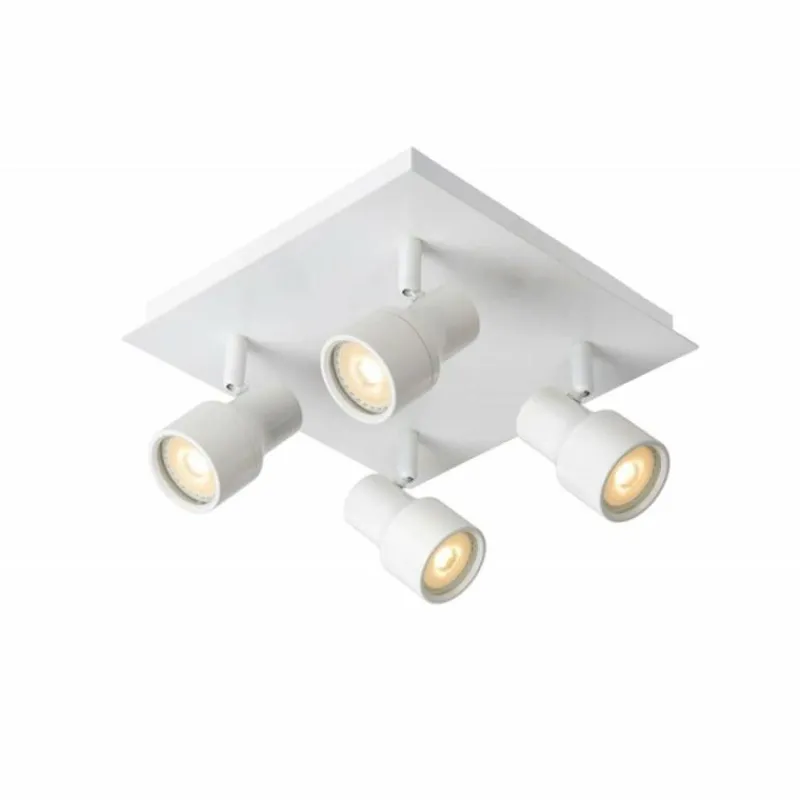 Luminaires Rustiques-Luminaires Lucide Plafonnier Lucide SIRENE LED Blanc, 4 lumières