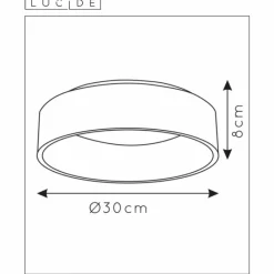 Luminaires Rustiques-Luminaires Lucide Plafonnier Lucide TALOWE LED Blanc, 1 lumière