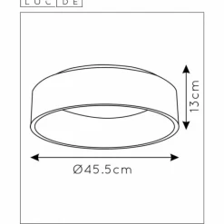 Lampes Vintages & Rétros-Luminaires Lucide Plafonnier Lucide TALOWE LED Noir, 1 lumière