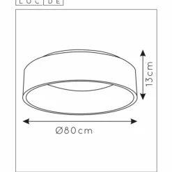 Lampes Vintages & Rétros-Luminaires Lucide Plafonnier Lucide TALOWE LED Noir, 1 lumière
