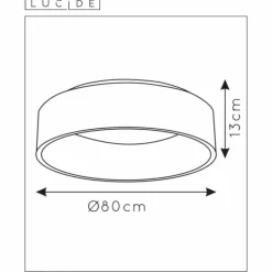 Luminaires Rustiques-Luminaires Lucide Plafonnier Lucide TALOWE LED Blanc, 1 lumière