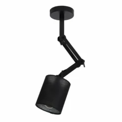 Lampes En Tissu-Luminaires Lucide Plafonnier Lucide TAMPA Noir, 1 lumière
