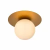 Luminaires Lucide Plafonnier Lucide TRICIA Or, Laiton, 1 lumière