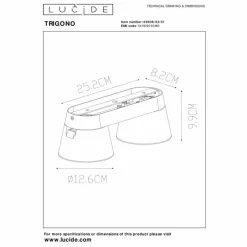 Luminaires Lucide Plafonnier Lucide TRIGONO Blanc, 2 lumières* Spots Et Projecteurs